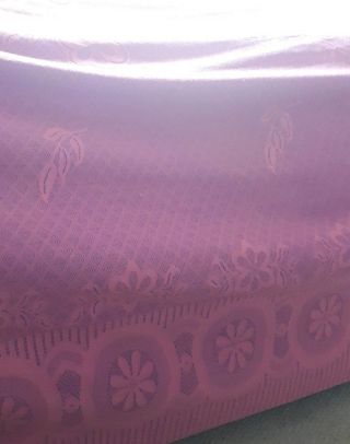 Pretty Vintage Retro Pink Purple Floral Double/King Bed Throw Cover Bedspread 5