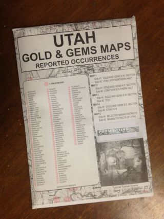 Utah Gold & Gems Maps Then And Now Locate Minerals Fossils