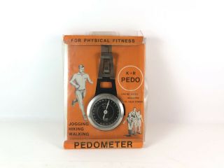 Vintage K,  R Pedo Mechanical Belt Pedometer