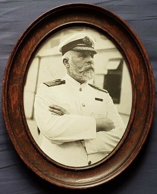 An Framed Print Of Captain Smith.  White Star Line Titanic Interest.