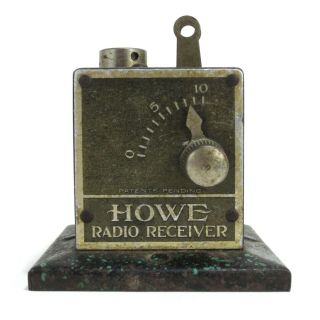 Vintage Antique Howe Radio Receiver Crystal Type Howe Auto Co.  Chicago Illinois