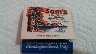 Vintage Tiki Matchbook Sam 