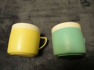 Set Of Two Vintage Bolero Therm - O - Ware Insulated Cups
