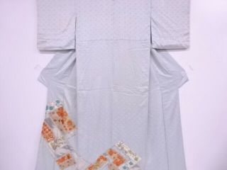 80825 Japanese Kimono / Antique Iro - Tomesode / Embroidery / Flower With Single