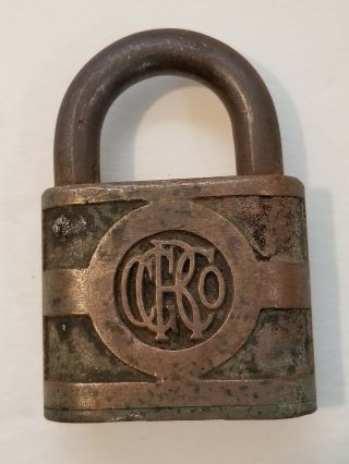 Central Railroad Of Georgia Railroad Brass Lock Obsolete
