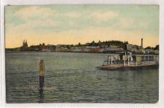 Vintage Postcard Bulimba Reach,  Brisbane Queensland 1911