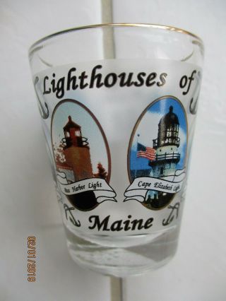 Lighthouses Of Maine Shot Glass