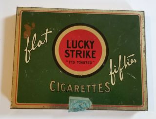 Lucky Strike Flat Fifties Cigarettes Tin - 