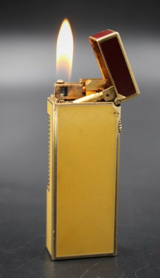 DUNHILL Gold Plated Enamel Rollagas Lighter 2