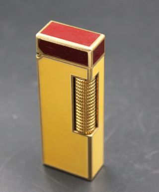 DUNHILL Gold Plated Enamel Rollagas Lighter 3