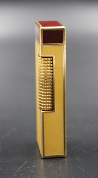 DUNHILL Gold Plated Enamel Rollagas Lighter 5