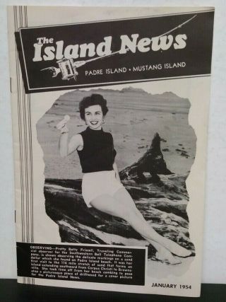 Island News Padre & Mustang Corpus Christi Texas 1954 January Local Advertising