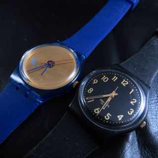 Vintage Two Swiss Swatch Special Dial Quartz Men Watch