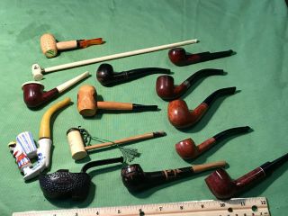 14 Small Pipes (many Unsmoked)
