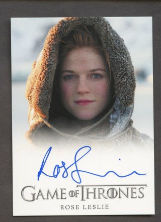 2012 Rittenhouse Hbo Game Of Thrones Got Rose Leslie As Ygritte Auto