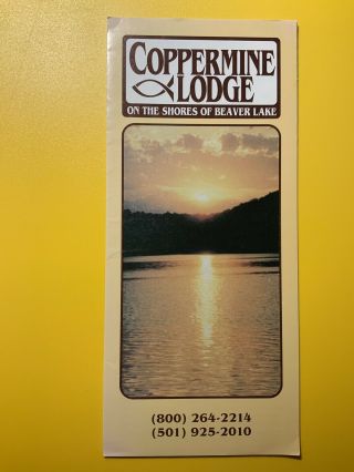 Coppermine Lodge Beaver Lake 1994 1990s Arkansas Ar Vintage Brochure