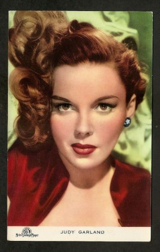 Judy Garland Vintage Postcard Mgm Photo Card Very Rare