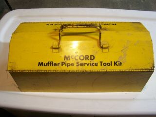 Vintage Mccord Mufflers & Pipes Service Tool Kit,  Box Automobilia Rare 1960s