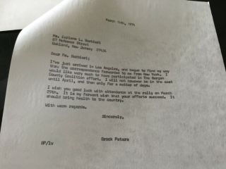 IMPEACH PRESIDENT RICHARD NIXON 1974 Signed Letter Sent To Actor Brock Peters 5