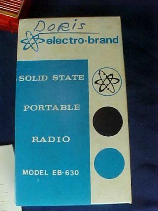 Vintage Electro Brand Solid State Portable Radio Red Color 4