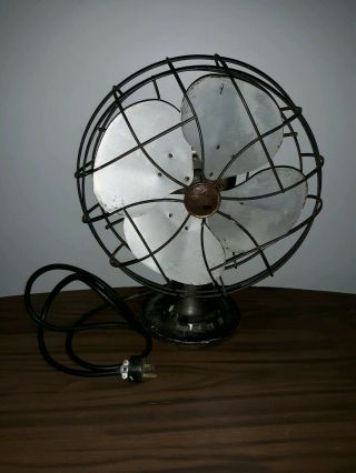 Vintage Emerson Electric 3 Speed Oscillating Table Fan,  Type 77646 - As