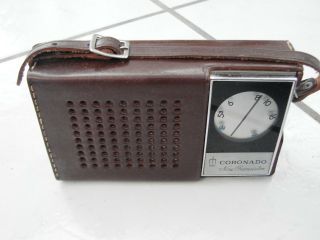 Coronado Ra60 - 9923a 9 Transistor Radio W/ Leather Case
