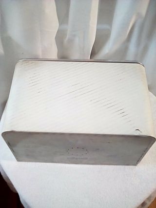 Vintage Lincoln Beautyware Chrome/White Bread Box Made in the USA 8