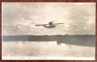 Amphibious Airplane Superhidroavion Dornier Wal Scadta Postcard