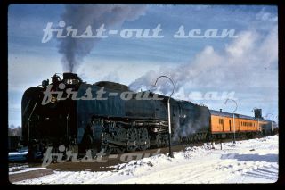 Duplicate Slide - Union Pacific Up 832 Steam Passenger Scene 1950s