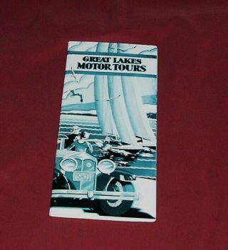 1931 Great Lakes Motor Tours Brochure Guide Detroit - Buffalo W/insert/map Ex