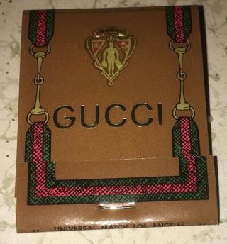 Rare Vintage Gucci Matches Matchbook Book Barware Holiday Accessory Gg