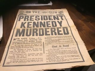 Old Oz Newspaper Jfk President John Kennedy Murdered Inc Photos 1963