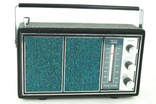 Vintage Sears Solid State Transistor Radio Am/fm Model 2264 Good Order