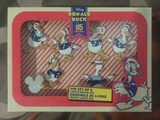 Disney D23 Expo 2019 Exclusive Donald Duck 85th Anniversary Pin Set Of 6