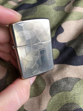 Vintage Zippo Silver Plate Shimmer Lighter 1995