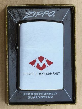 1962 Zippo Cigarette Lighter George S.  May Co.  Tobacciana