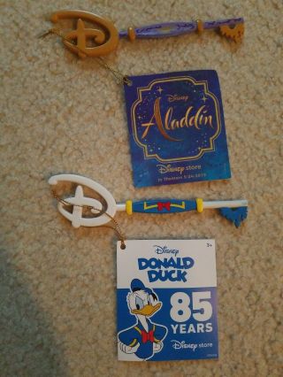 Disney Exclusive Aladdin & Donald Duck 85th Anniversary Key LIMITED 2