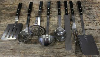 Vintage Household Stainless Steel 8 Piece Utensil Set For Coolracingnascar Only