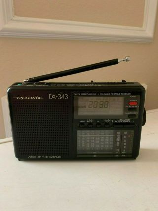 Realistic Dx 343 Portable Am/fm Stereo/sw 10 - Band Shortwave Radio