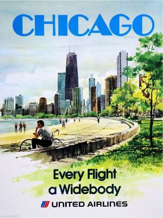 Chicago Illinois United States Of America Vintage Travel Advertisement Poster