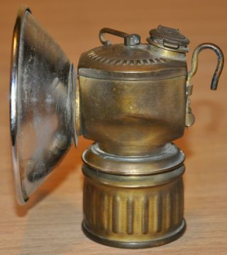 Vintage Miners Justrite Carbide Lamp With Patina