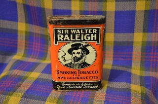 Vintage Tobacco Tins - Round Red UNION LEADER & Pocket SIR WALTER RALEIGH 2