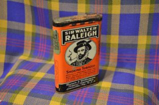 Vintage Tobacco Tins - Round Red UNION LEADER & Pocket SIR WALTER RALEIGH 3