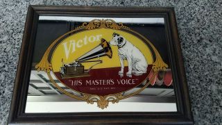 Vintage Nipper Rca - Victor His Master’s Voice - Mirror 14x18in