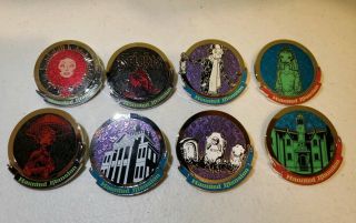 Disney Pins Mystery Pins Haunted Mansion Glow In The Park Complete Set Of 8