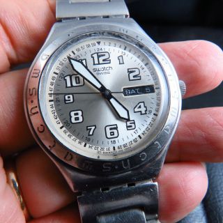 Vintage All Steel Swiss Swatch Daydate Quartz Men Watch