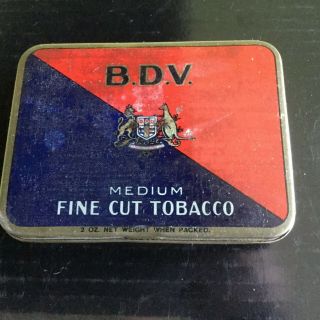 B.  D.  V.  Tobacco Tin (melbourne Australia)