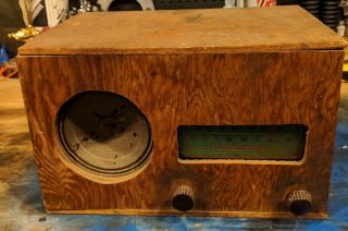 Rare 30s Table Top Tube Am National Radio Institute Wood Case Like Heathkit