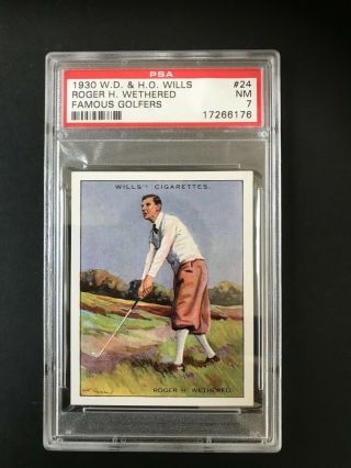 1930 W.  D.  & H.  O.  Wills Famous Golfers: Roger Wethered 24 Psa Grade 7