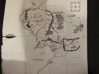 Vintage Lord Of The Rings Maps From Book Set 1965 Houghton Mifflin 2nd Edition